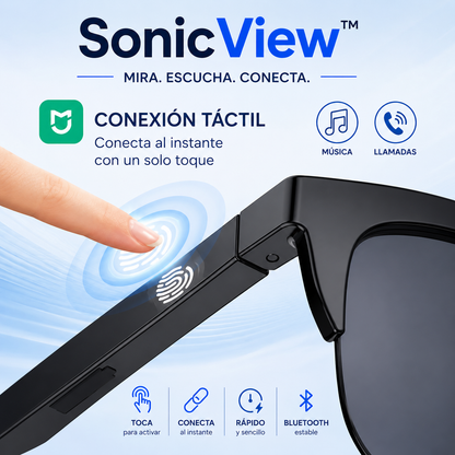 SonicView™ Contesta tus llamadas y escucha musicas con estos lentes Inteligentes.