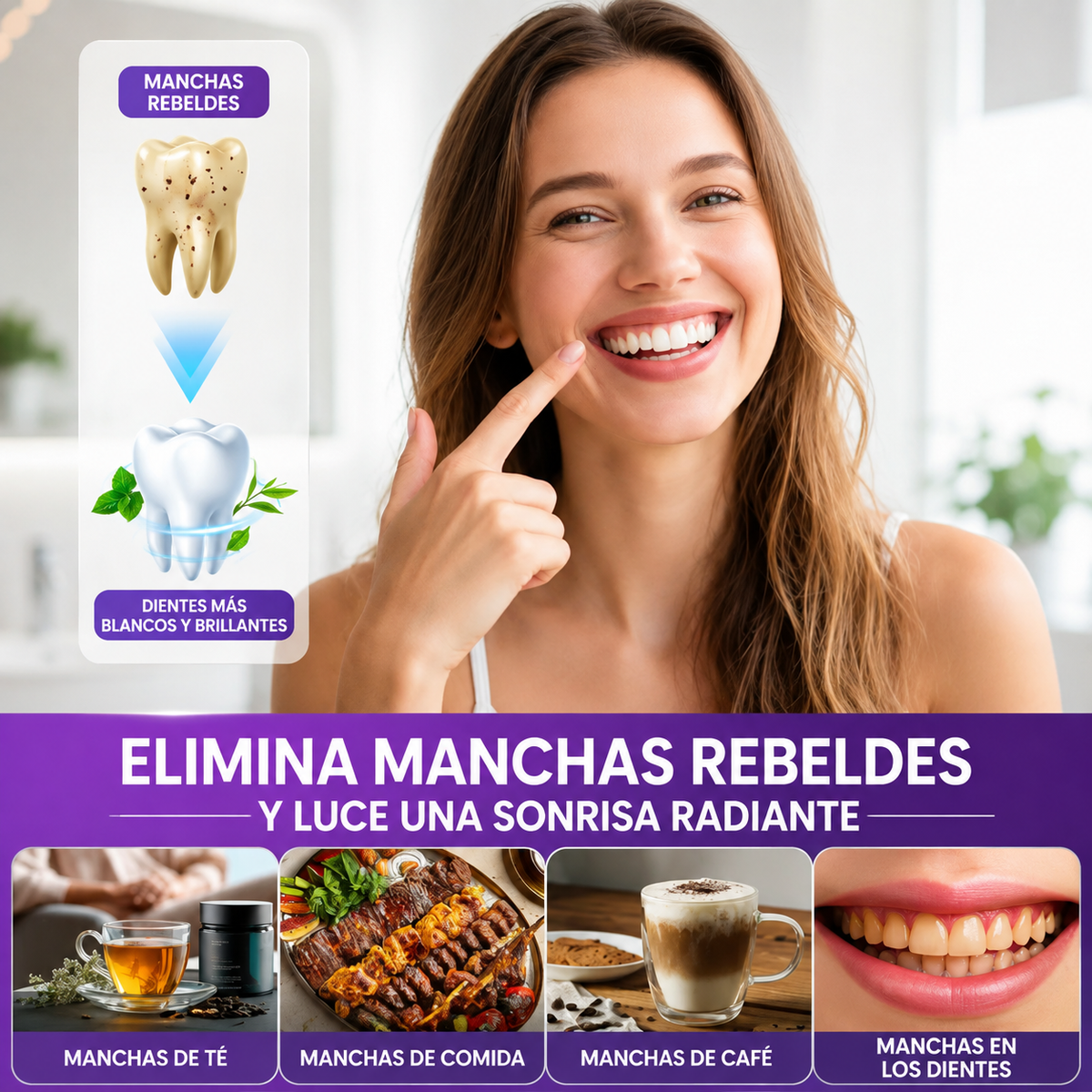 SmileBright™Tiras blanqueadoras dentales de fácil aplicación