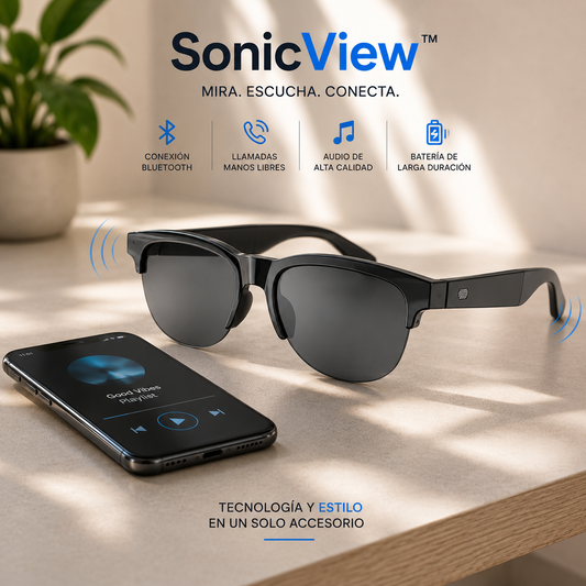 SonicView™ Contesta tus llamadas y escucha musicas con estos lentes Inteligentes.