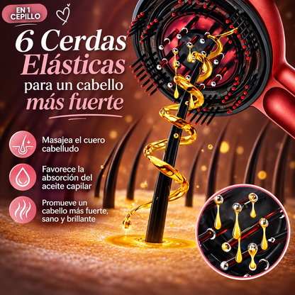 Aura Capilar™ Cepillo masajeador para lucir un cabello mas fuerte y saludable.