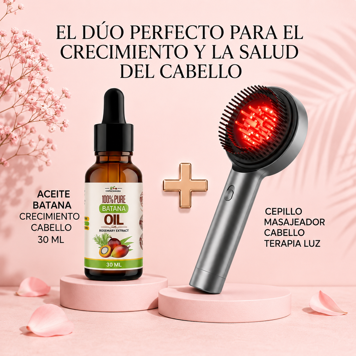 Aura Capilar™ Cepillo masajeador para lucir un cabello mas fuerte y saludable.