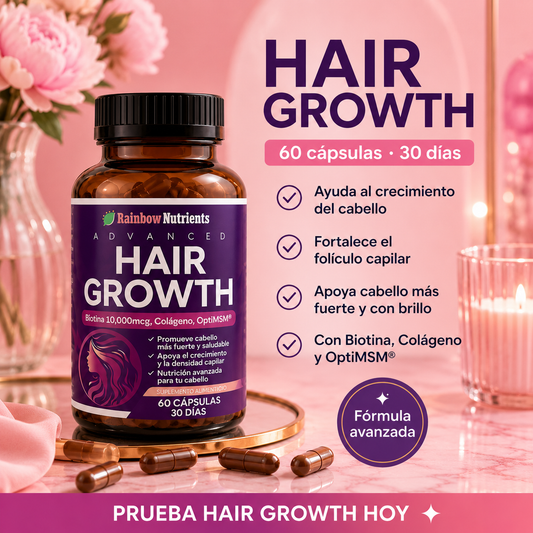 Capsulas Hair Growth™ 🌸✨ - Tu complemento para lograr un cabello fuerte y con brillo.