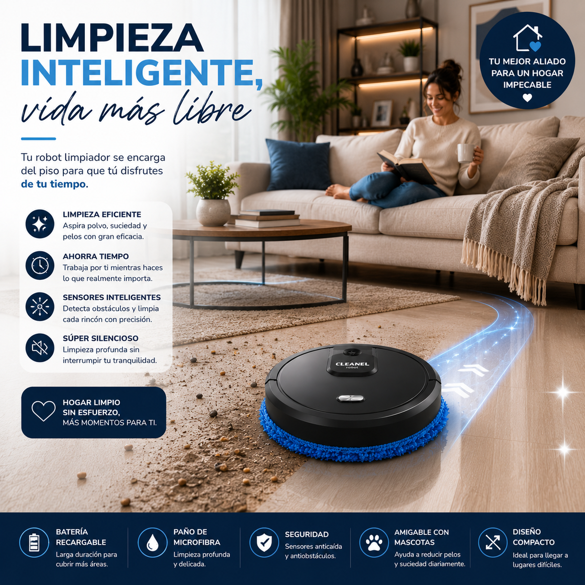 CleanBot™ Robot Limpiador Humidificador